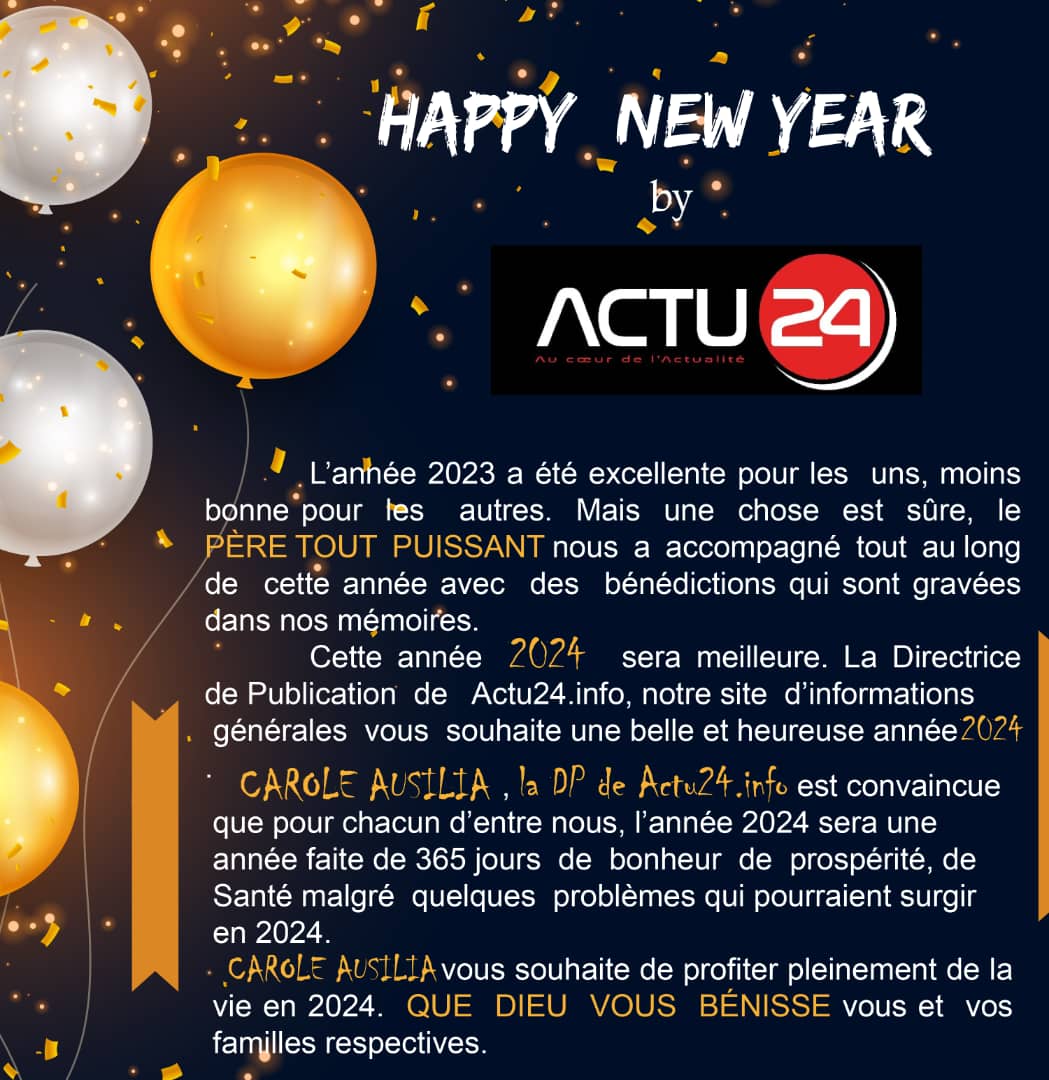 Merci de continuer à faire confiance à actu24.info cette année 2024