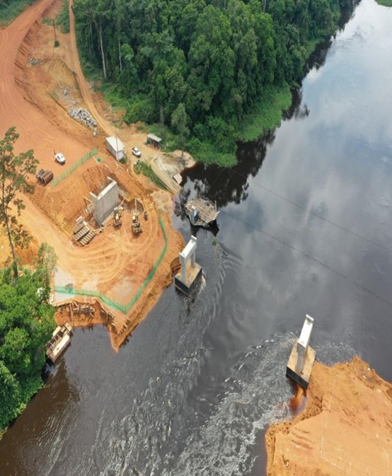 Cameroun : Travaux du Pont sur le fleuve Nyong à Malombo évolution à un rythme satisfaisant