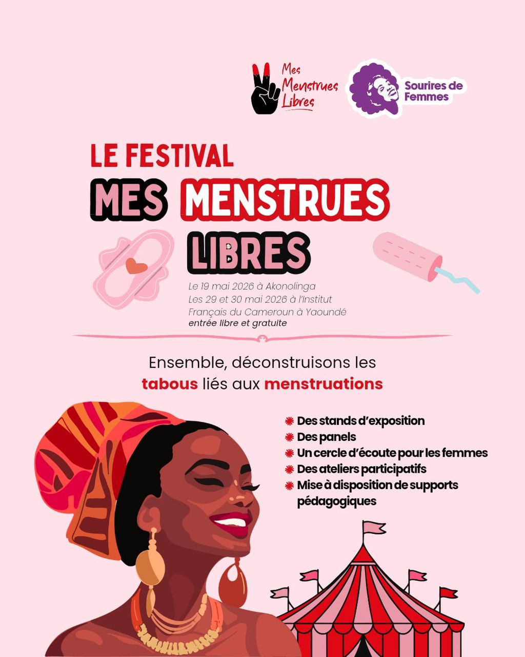 Le Festival « Mes Menstrues Libres » lancé à l’Institut Français du Cameroun à Yaoundé